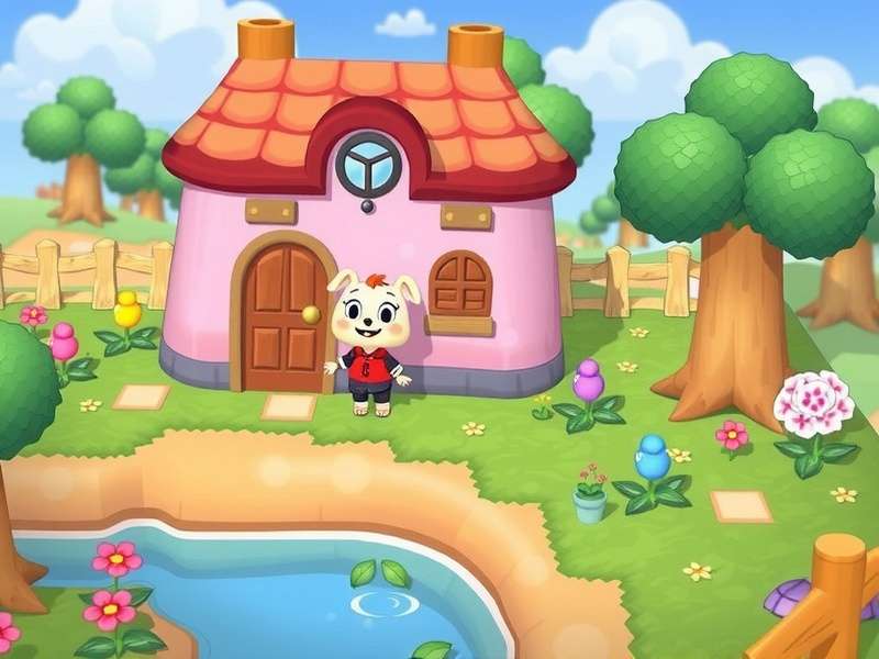 Animal Crossing New Horizons gameplay screenshot showing island with villagers