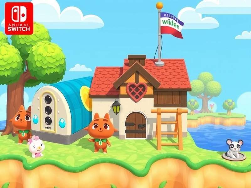 Animal Crossing Nintendo Switch Bundle with pastel green and blue Joy-Cons