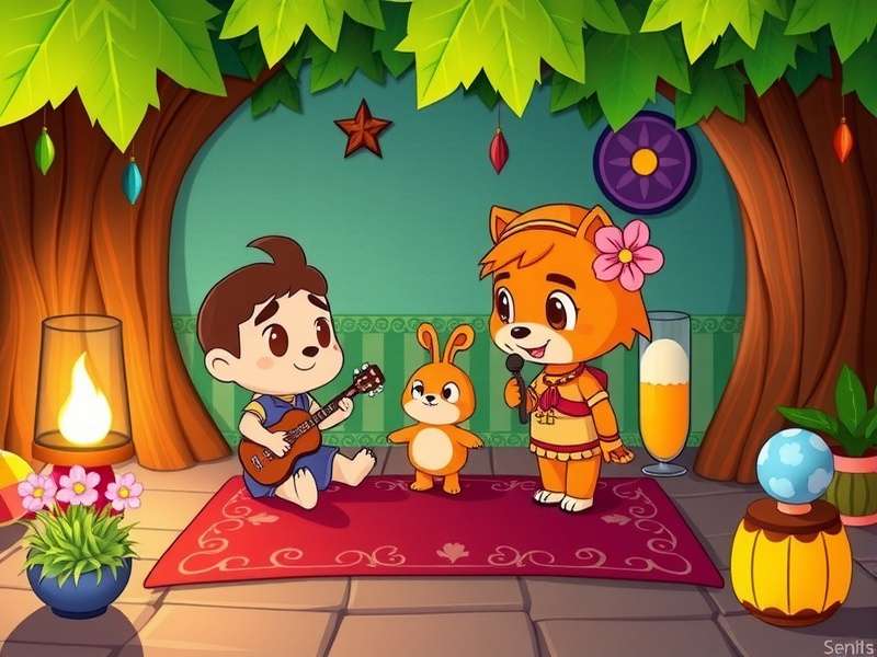 K.K. Slider performing live in Animal Crossing: New Horizons