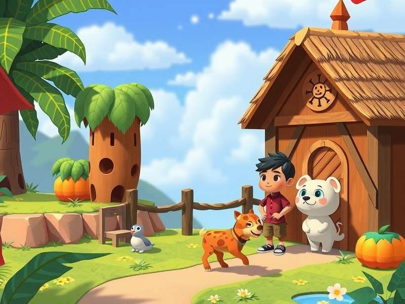 Animal Crossing villagers gathered together having a conversation