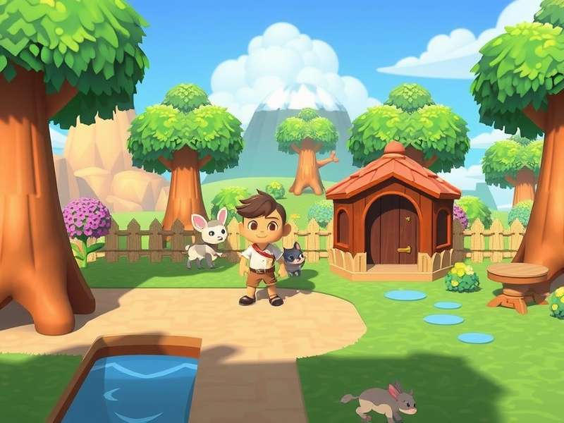 Animal Crossing Villagers Having a Conversation by the Plaza