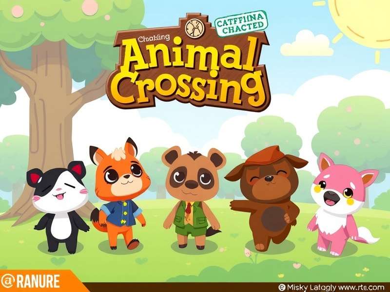 Animal Crossing characters posing together