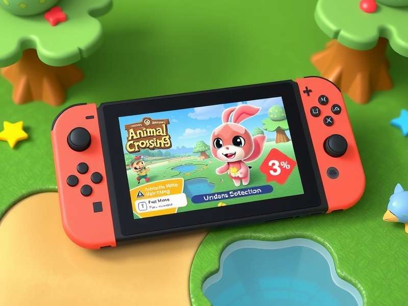 Animal Crossing Nintendo Switch Box on a pastel green background