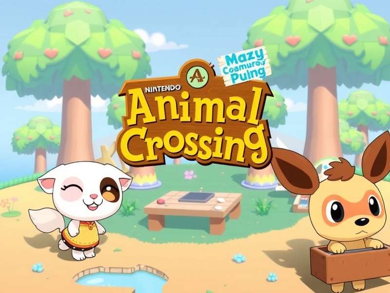 A scenic view of an Animal Crossing: New Horizons island with trees, rivers, and houses