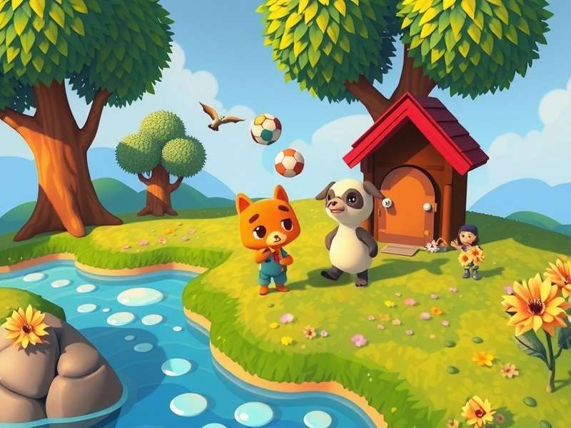 Animal Crossing New Horizons player character enjoying island life with villagers