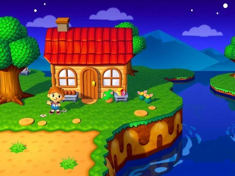 Animal Crossing Island Life with villagers and decorations