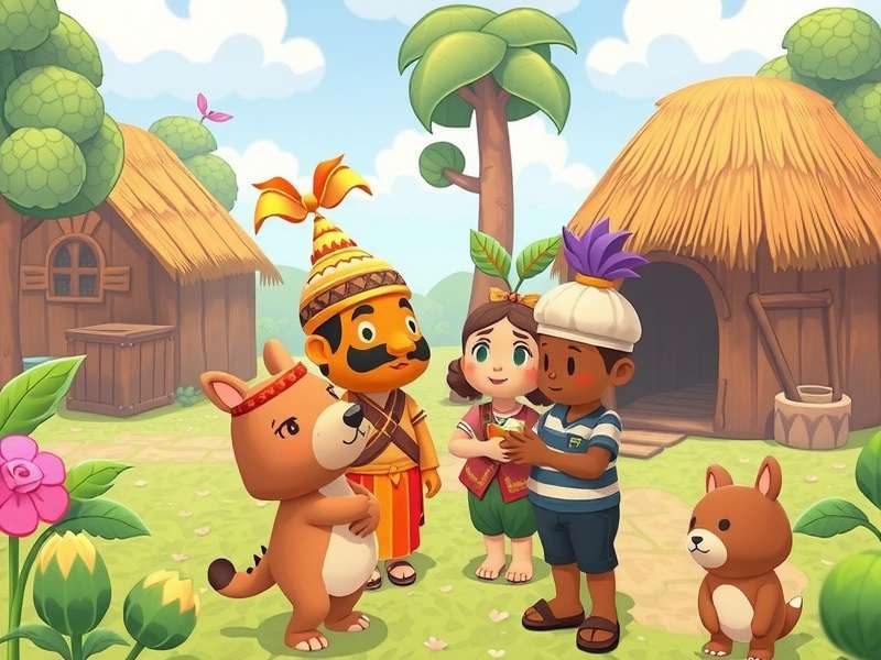 Two Animal Crossing villagers, a smug cat and a snooty squirrel, appearing to argue near a tree