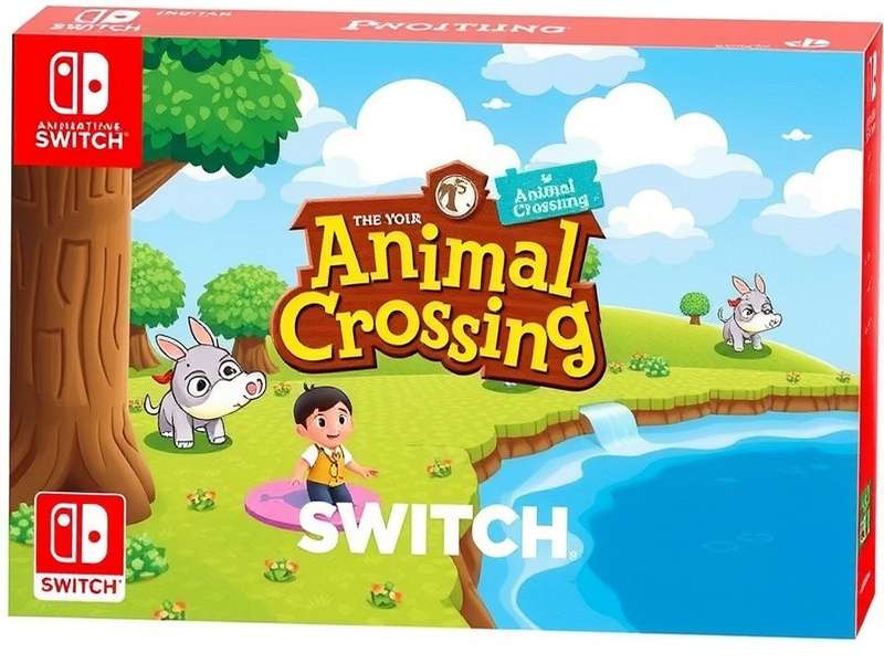 Animal Crossing Switch Dock front view with pastel green and white design