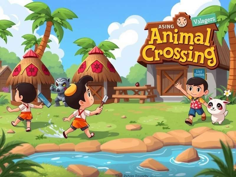 Animal Crossing villagers having a disagreement with thought bubbles