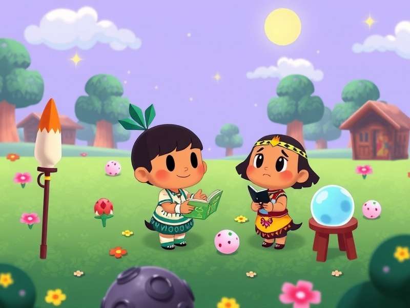 Animal Crossing villagers singing together in a plaza with bubbles