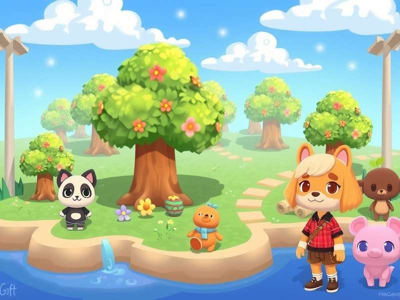 Audie the peppy wolf villager from Animal Crossing