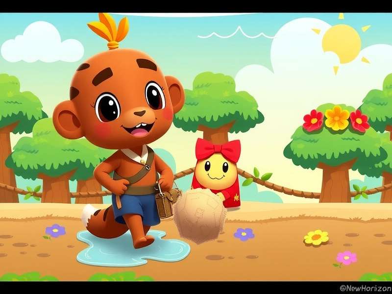 Animal Crossing New Horizons island life with character fishing