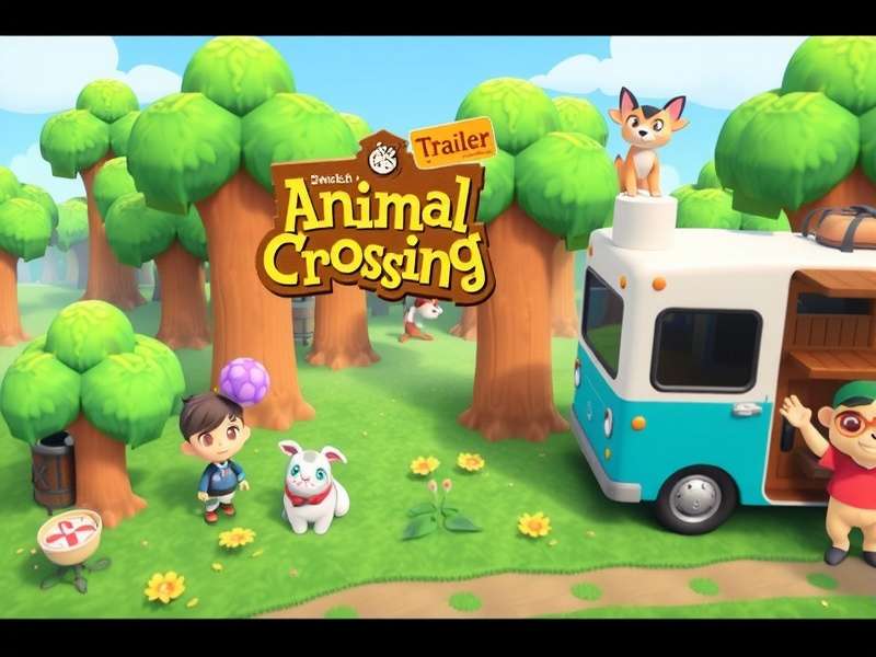 Opening frame of Animal Crossing New Horizons trailer showing sunrise on an island