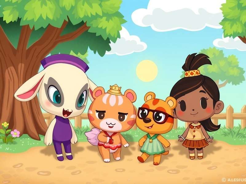 Raymond the Smug Cat villager wearing a waistcoat and glasses