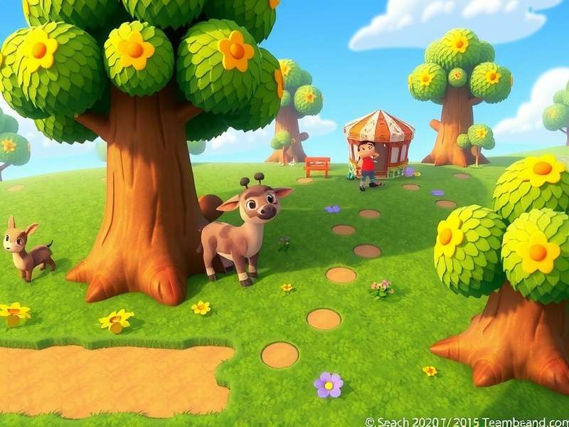 Concept art for Animal Crossing Switch 2 showing an expanded tropical island with new villagers and activities