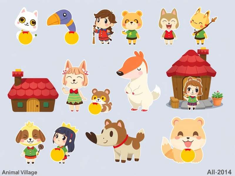 Complete collection of Animal Crossing New Horizons villagers gathered at plaza