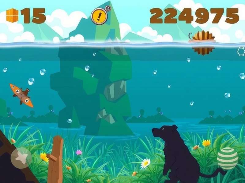 A serene Animal Crossing: New Horizons island with a waterfall, custom path designs, and a cozy outdoor cafe setup.