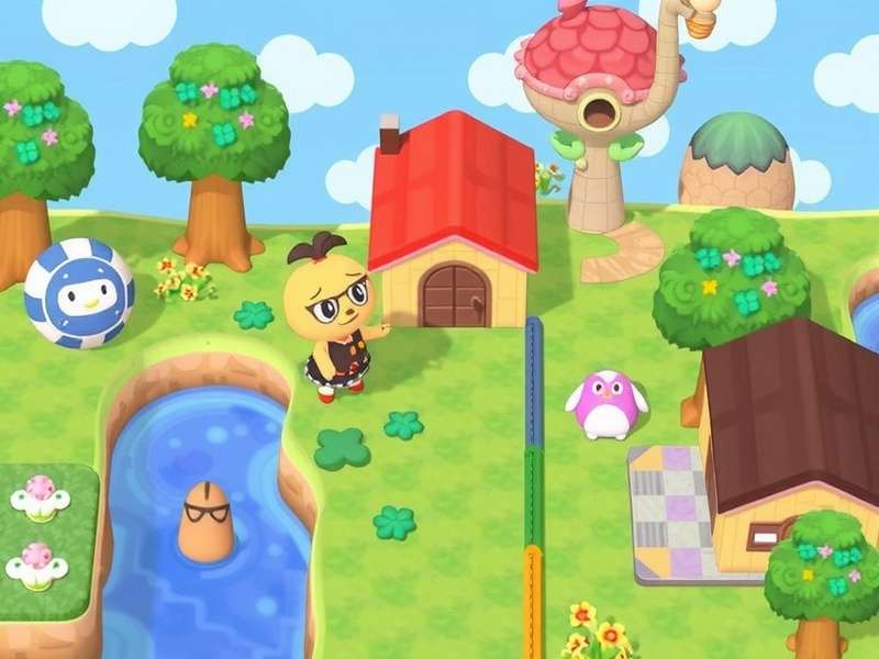 Animal Crossing: New Horizons island landscape with player character