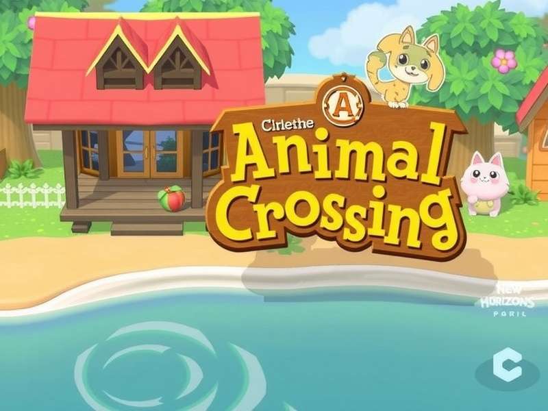 Screenshot of the new Animal Crossing: New Horizons update featuring new items and characters on a tropical island