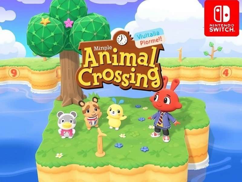 Animal Crossing Nintendo Switch gameplay showing island and villagers