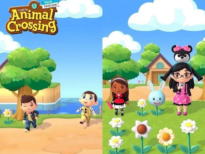 Animal Crossing gameplay on PC screen
