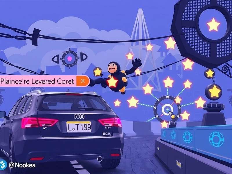 Tom Nook standing outside Resident Services building smiling