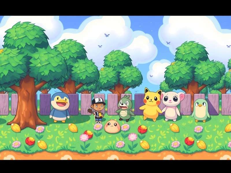 Fan-art concept of Pikachu and Isabelle enjoying a cup of tea in a cozy Animal Crossing setting