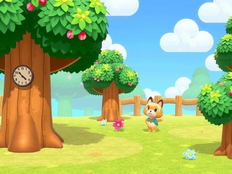 Animal Crossing New Leaf gameplay screenshot showing village and characters