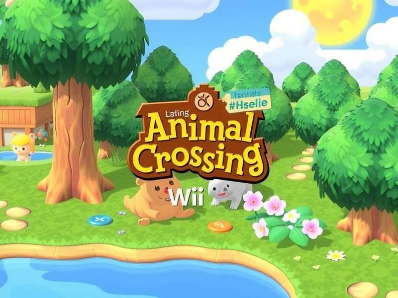 Animal Crossing: City Folk gameplay on Nintendo Wii showing character in city plaza