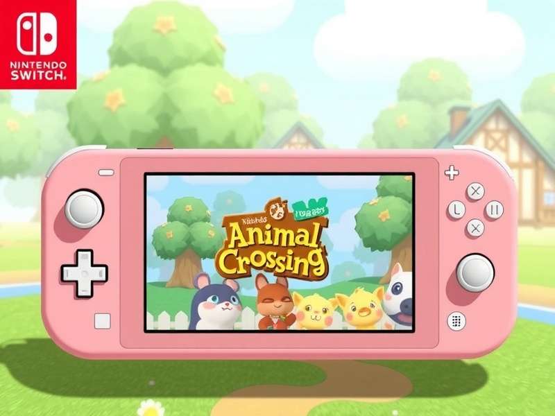Nintendo Switch Lite Animal Crossing: New Horizons Special Edition console on a wooden table