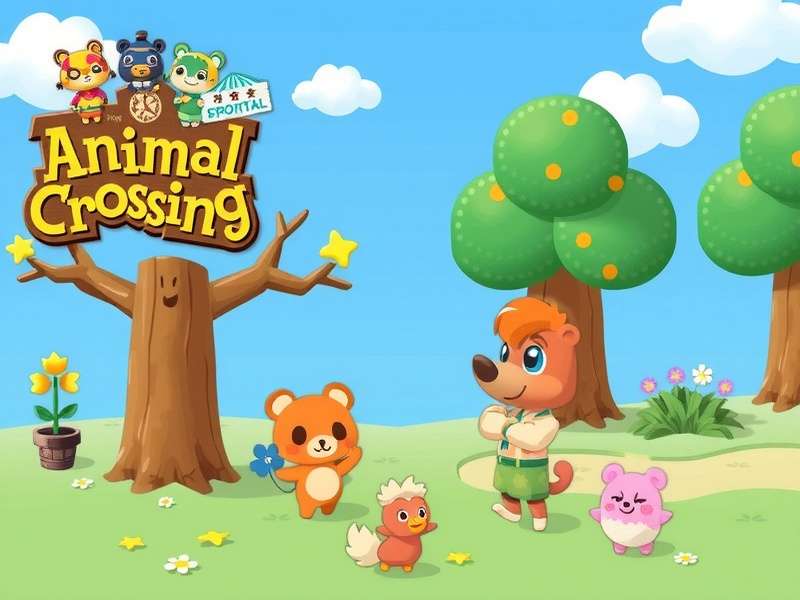 A vibrant Animal Crossing: New Horizons island with villagers, trees, and custom designs
