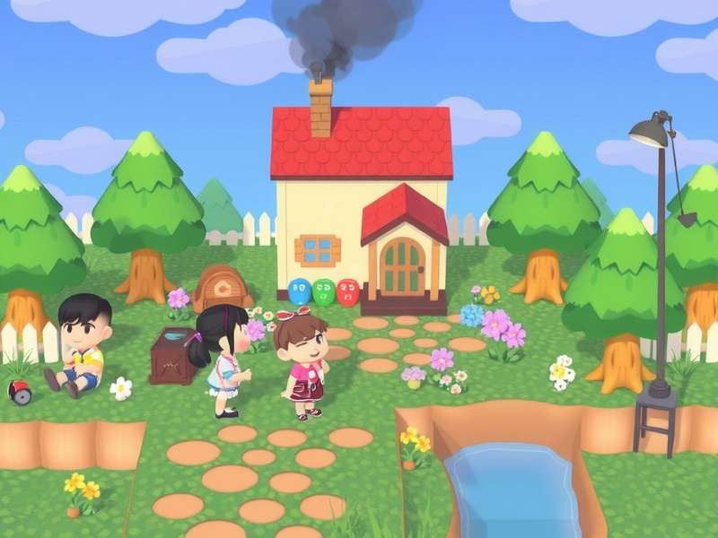 Animal Crossing Lofi music visual with relaxing scene