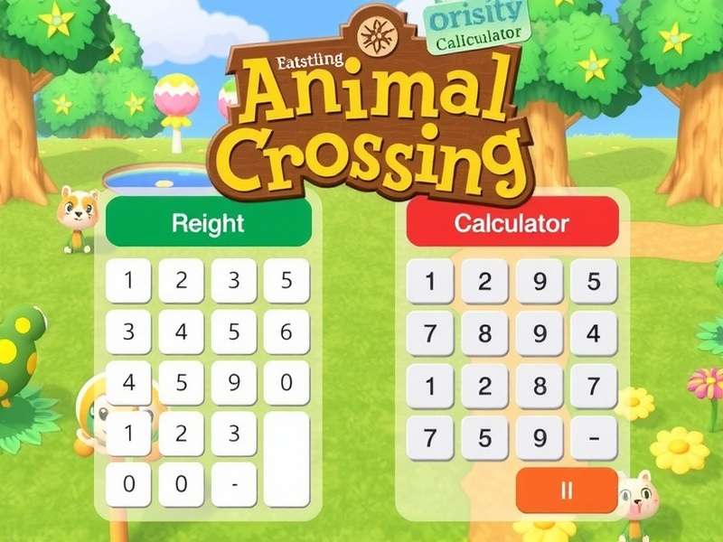 Animal Crossing Calculator dashboard showing turnip prices, bell counters, and villager stats