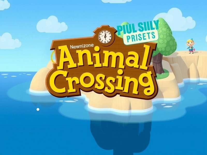 Animal Crossing New Horizons island entrance with waterfalls and flowers