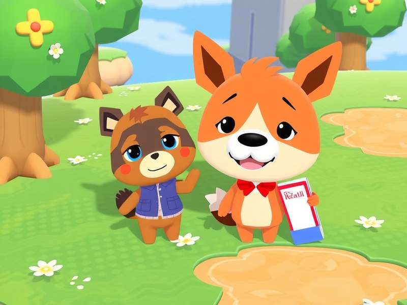 Animal Crossing Characters New Horizon group illustration featuring popular villagers and island life