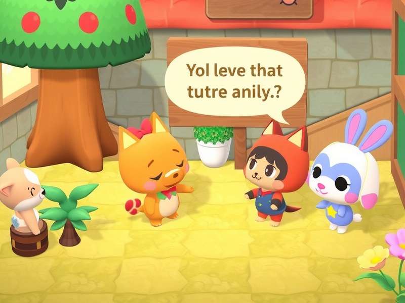Animal Crossing characters talking and chatting on a vibrant island