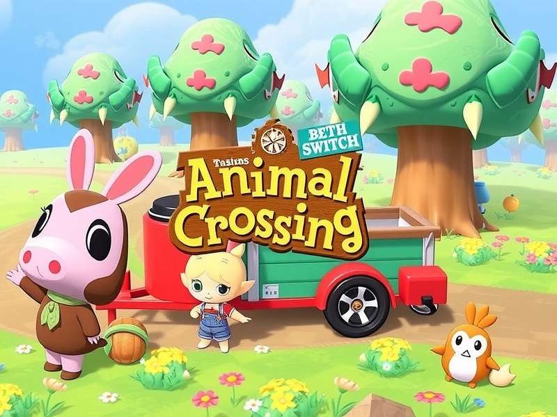 Animal Crossing Switch Trailer scene analysis featuring villager interactions and island life