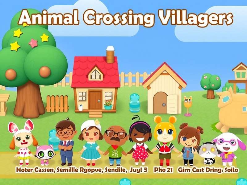 Most Popular Animal Crossing Villagers group illustration featuring Raymond, Marshal, Ankha, and other fan-favourite characters on a vibrant island