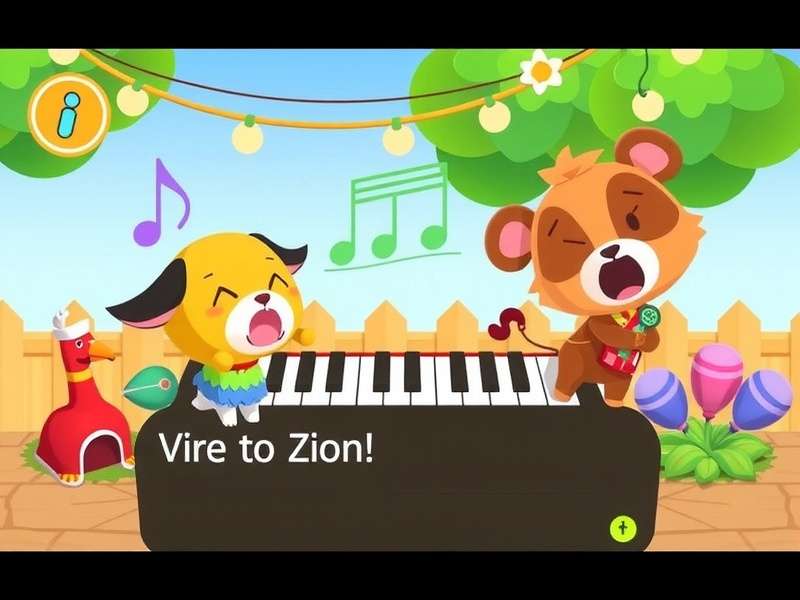 Animal Crossing characters singing together during a KK Slider concert on a vibrant island at dusk