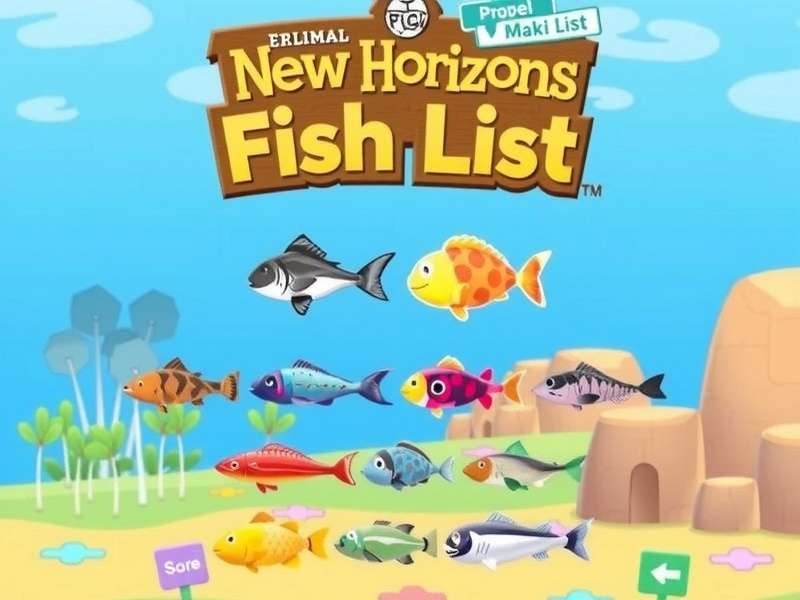 Animal Crossing New Horizons Fish List – Complete collection of all fish species available in the game
