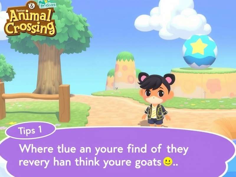 Animal Crossing New Horizons gameplay island scene with villagers and tropical trees