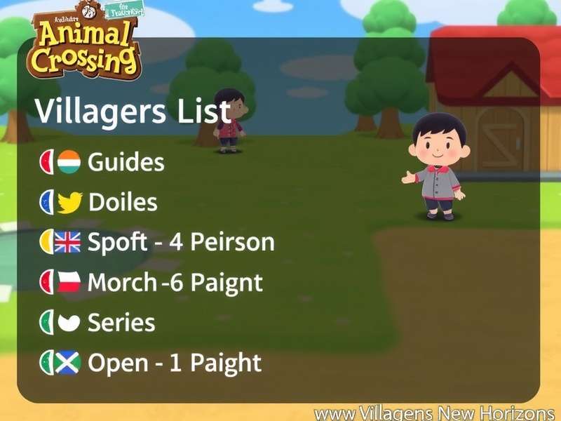 Animal Crossing New Horizons villagers gathering on a sunny island with palm trees and balloons
